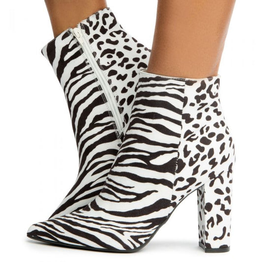 Zebra print boots