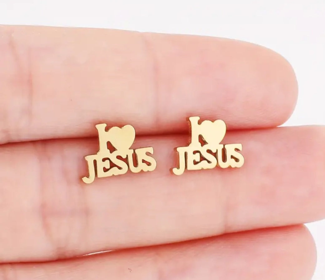 I love Jesus earrings