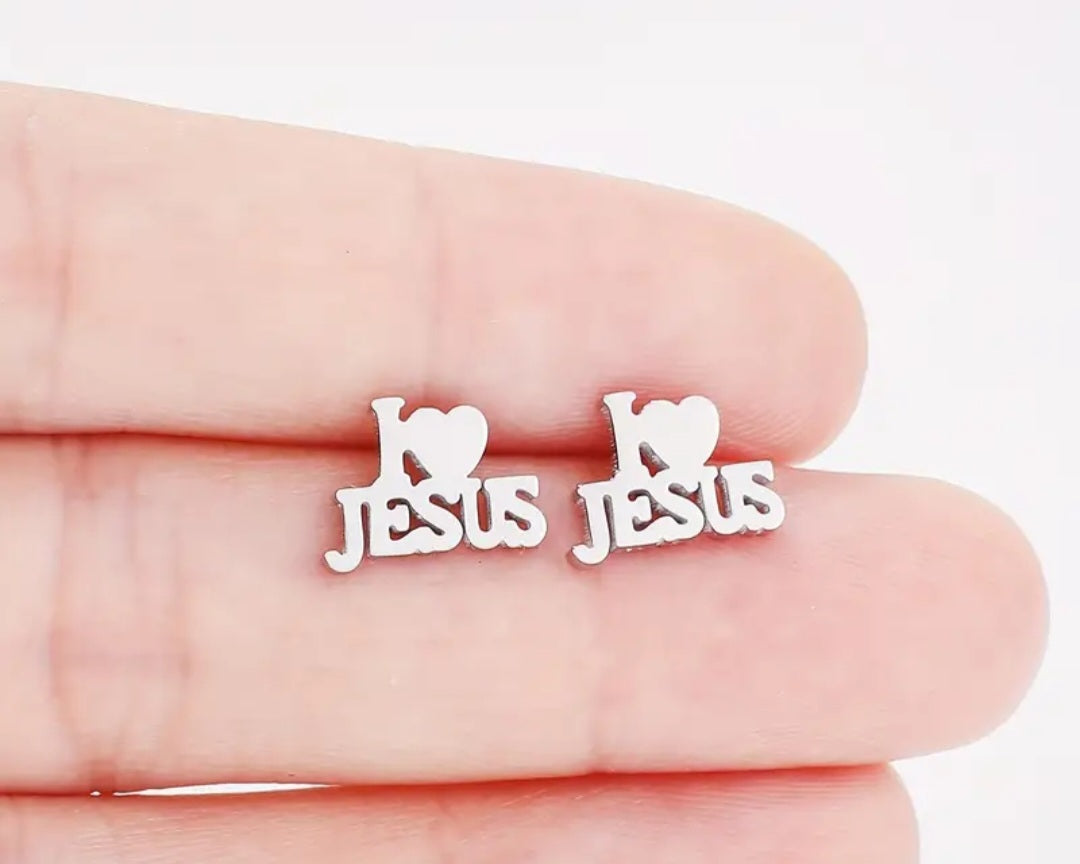 I love Jesus earrings